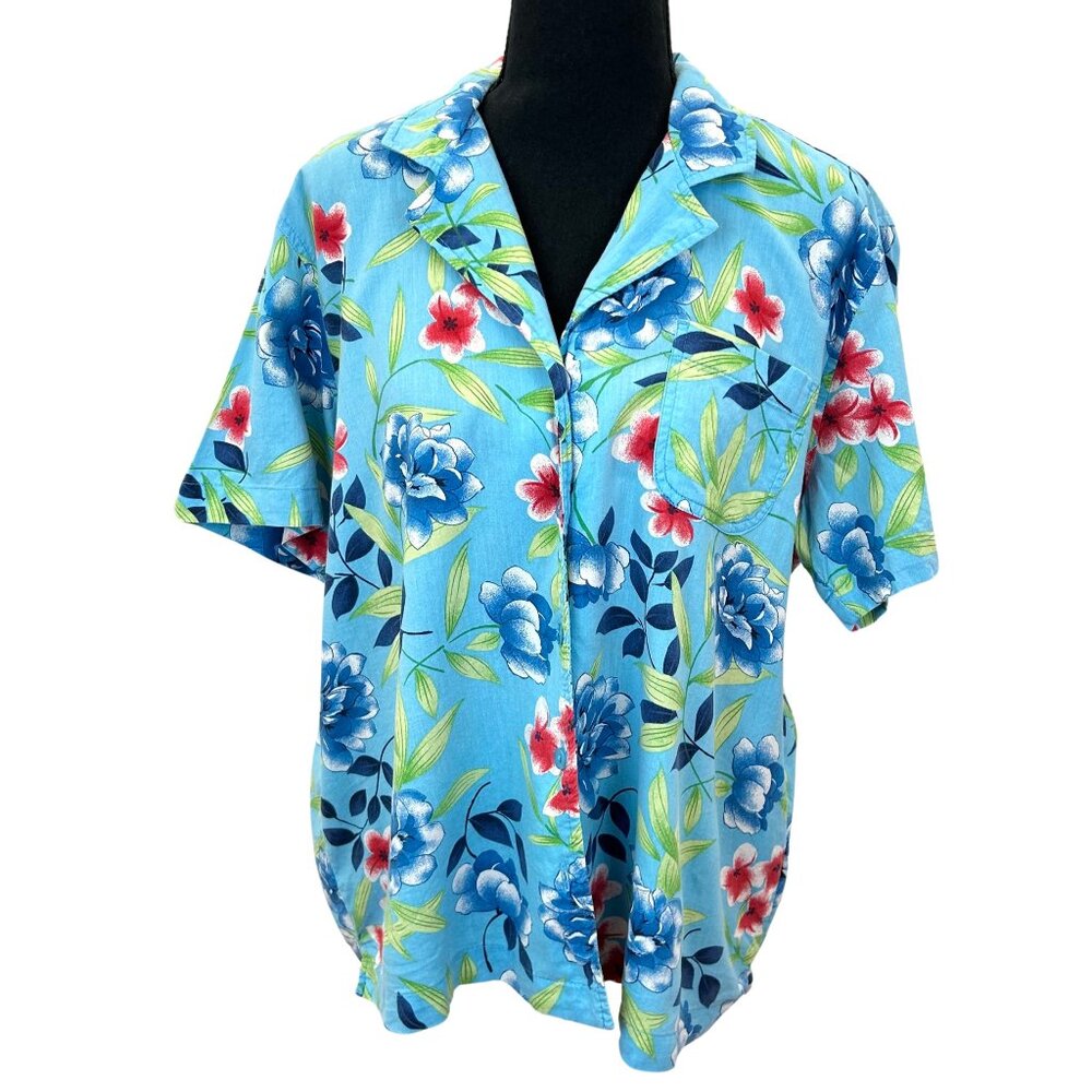 VINTAGE Y2K Floral Short Sleeve Blouse